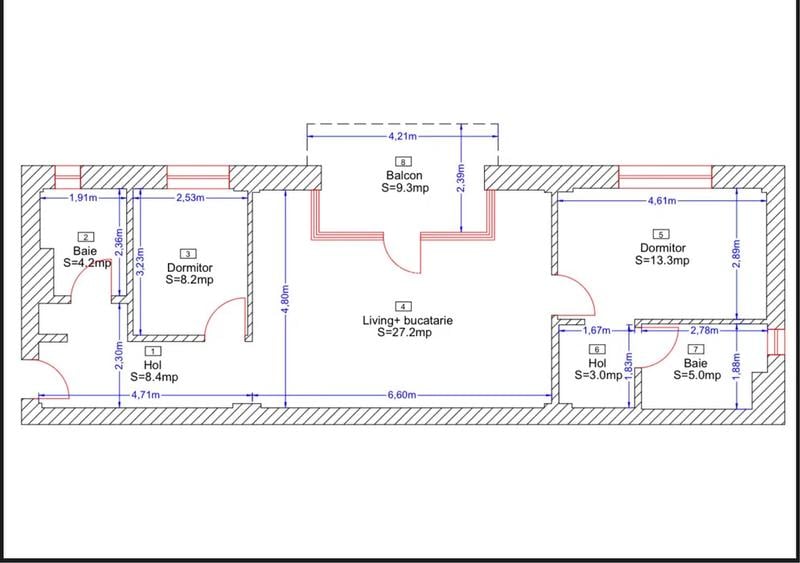 Apartament 3 camere, 2 bai, balcon, bloc nou, Borhanci - 8