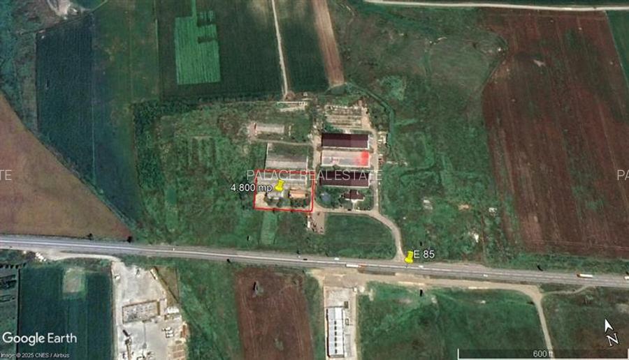 Teren industrial 4800 mp cu deschidere la E85, langa nodul A8 Letcani - 2