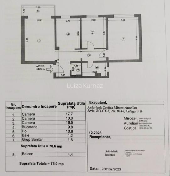 Proprietar, vând apartament 3cam Dacia  - 2