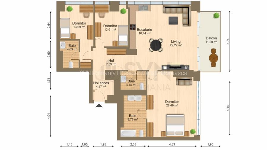 REA1027514 Apartament High End 4 camere I One Mircea Eliade - 18