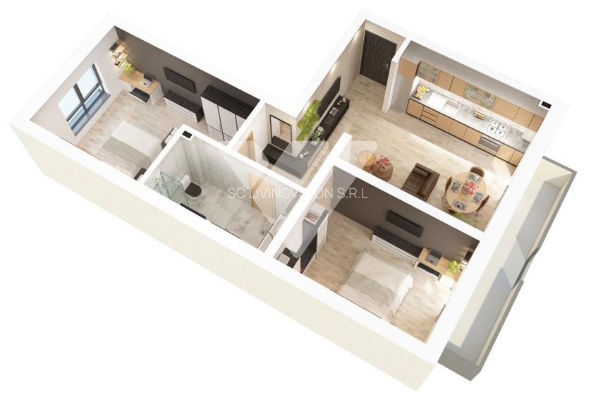 Apartament nou 3 camere, balcon, etaj 1 - zona Rahovei/ Doamna Stanca - 10