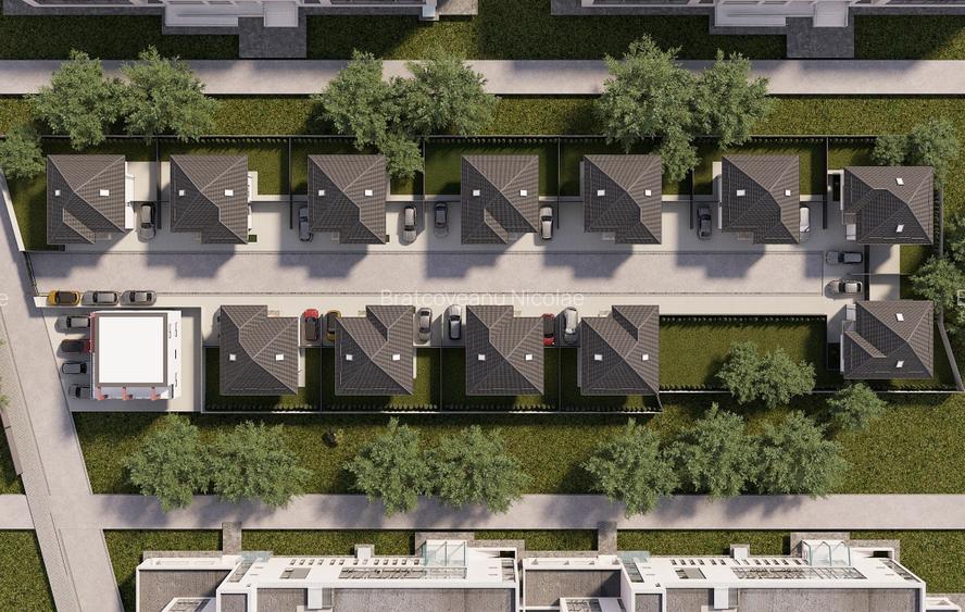 Casa individuala 5 camere in Complex  privat/3 bai / Mansarda/300 mp curte  - 8