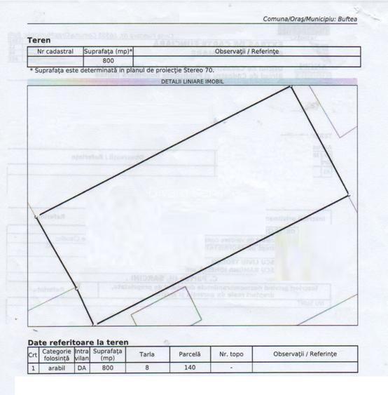 Vanzare teren intravilan imprejmuit 800mp Buftea - 9
