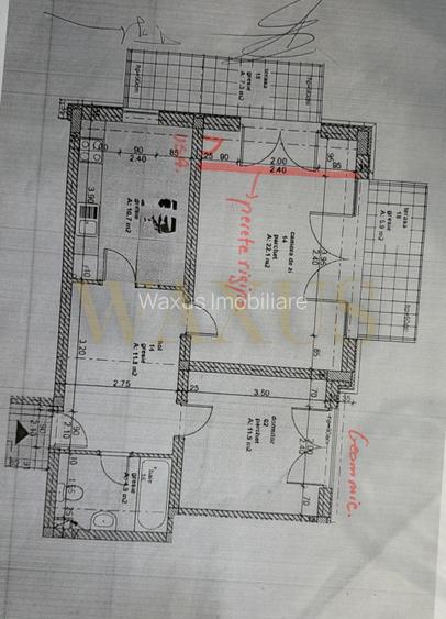 Apartament 3 camere, 68 mp utili, etaj intermediar, 2 balcoane, parcare, Porii - 16