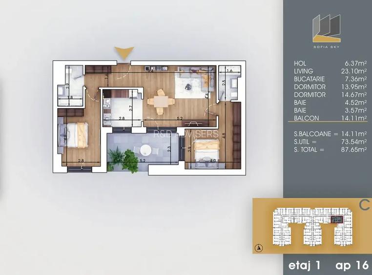 Apartament 3 camere decomandat Metrou Nicolae Teclu - 3