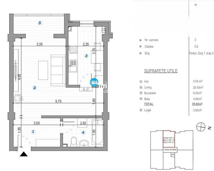 Apartament 2 camere de vanzare Popas Pacurari - 7