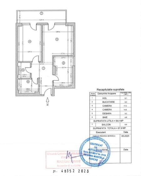 Metrou Aparatori - 2 camere spatios, mobilat si utilat - 2