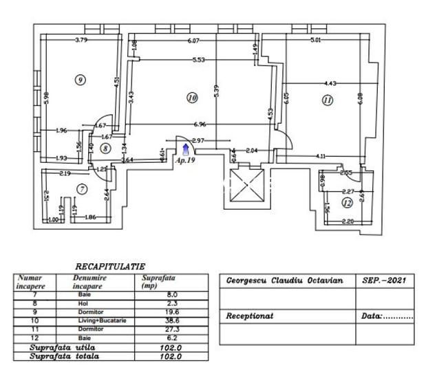 Apartament 3 Camere | Zona Obor - Str. Otesani Tei |Premium|Parcare - 8