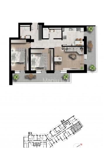 Apartament cu 3 camere, disponibil imediat pentru mutare. - 14