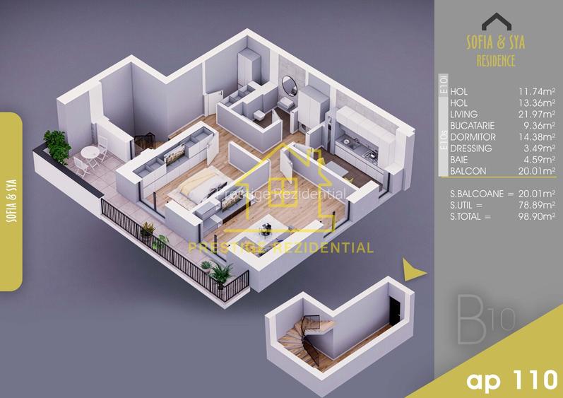 Metrou - Pallady- Titan - Ap. 2 Cam Duplex- Finalizat- 99 mp - 16