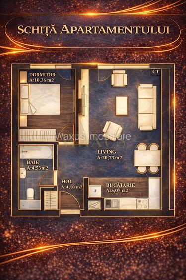 Apartament Semifinisat - SU 42,7MP I Parcare I 1.600€/mp - Teilor - 2