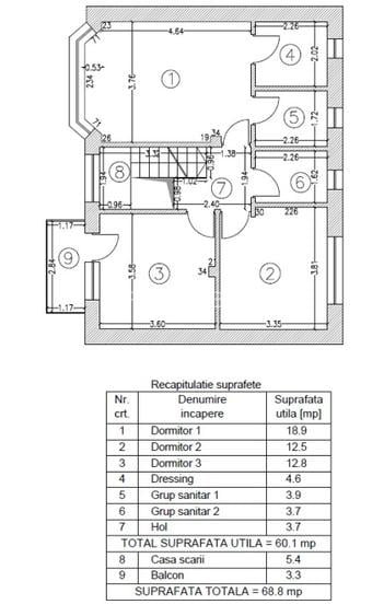Vilă superbă P+1 Tunari 171mp, 4 camere, curte proprie, 396 mp teren - 8