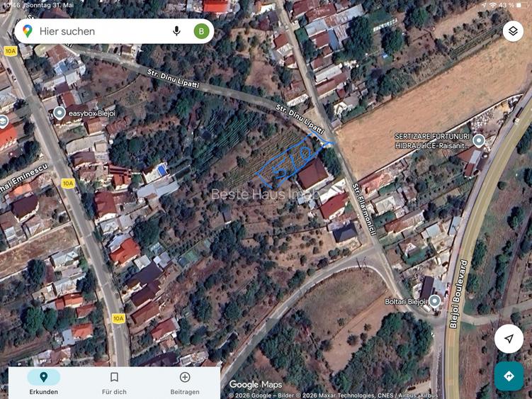Teren 510,0mp, Comision 0 Cumparator, deschidere 14ml, Blejoi. - 4