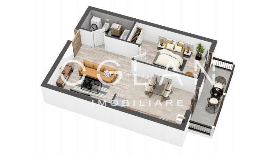 Apartament 2 camere, 54 mp+balcon 8 mp, Pictor Brana Comision 0% - 13