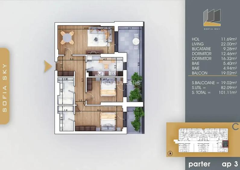 Metrou Nicolae Teclu Apartament 3 camere decomandat spatios si luminos - 2