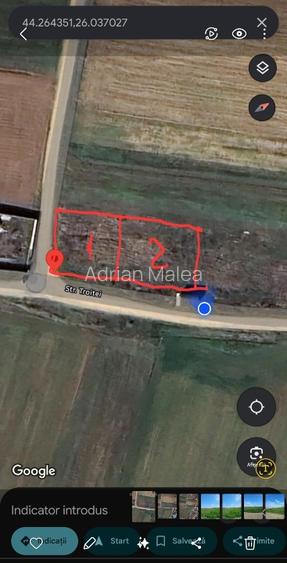 Proprietar,  2 terenuri 490 mp Adunatii Copaceni, strada Troitei  - 4