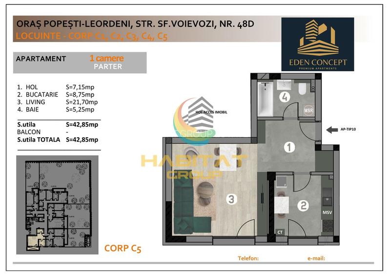 Garsoniera 40mp - Rezidential NOU - premium - 10