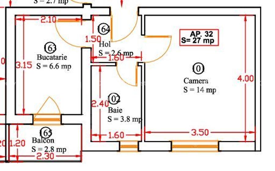 AX1273 Giroc, Central, Apartament cu o camera, Bucatarie inchisa - 9