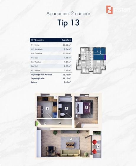 Variante apartamente 2 camere cartier nou zona Mehala - ID V4927 - 19