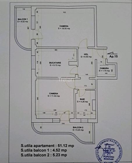 Particular, vand apartament 2 camere  decomandat. Se vinde fara intermediari. - 12