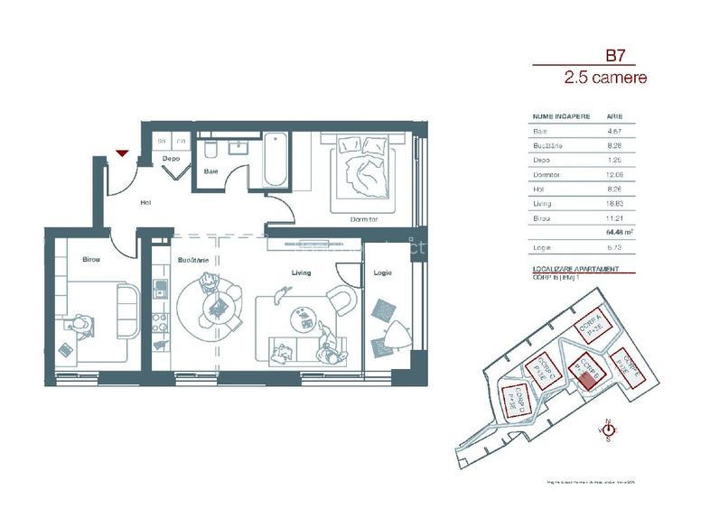 Apartament 3 camere, proiect Ana Residence zona Gara de Est  - 7