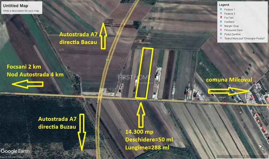 Teren 14.300 mp, D=50 ml, langa nod autrostrada A7 - 7