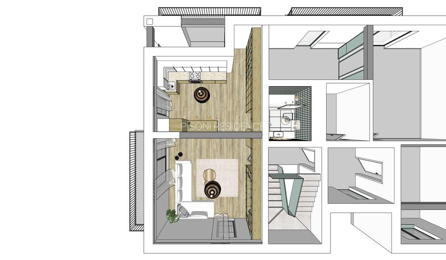 Apartament tip studio 63mp, 2balcoane, loc de parcare -Plevnei,  Str. Pisoni - 2