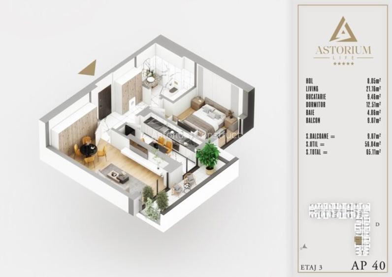 Apartament 2 Camere în Ansamblu Rezidențial Nou | Finisaje de Lux | Comision 0% - 2