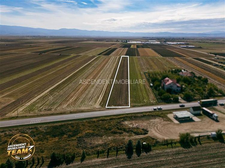 FILM! Teren intravilan 7.500 mp, deschidere dubla, DN11 (E574), Cernat, Covasna - 2