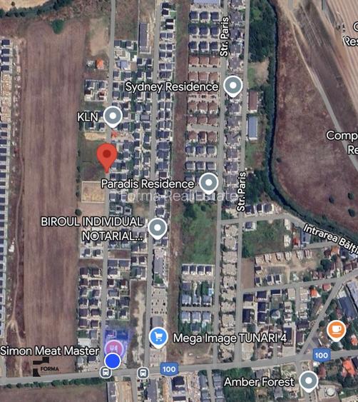 Teren intravilan 1500 mp - Tunari - Deschidere 36 ml - Autorizatie 4 vile  - 3