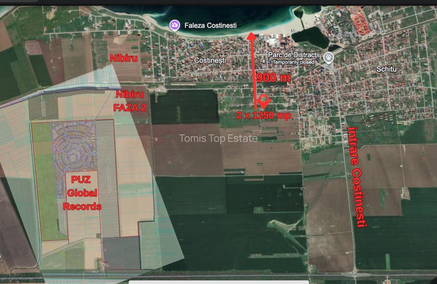 Teren 1250 mp în Costinesti, la 900 m de PLAJA, intravilan construibil - 3