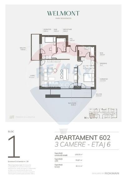 Apartament 3 camere open-space | Welmont by ROKMAN - 7