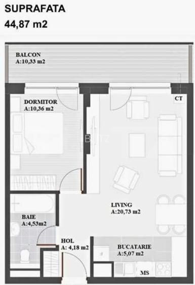 Apartament semifinisat, CF disponibil, lift,  terasa, garaj, Eroilor Residence - 6