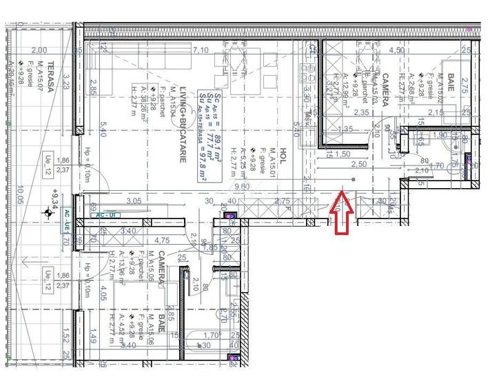 Bloc finalizat. Terasa 20 mp. 2 bai. Lift. 2 locuri de parcare. - 12