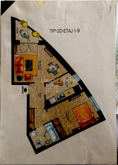 Apartament 2 camere, complet mobilat, design elegant, gata de mutare - 15