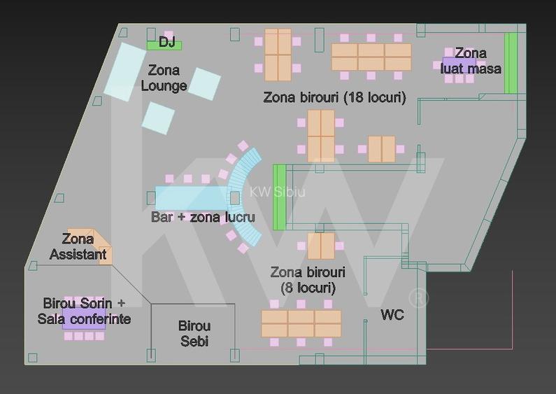 Spatii birouri de inchiriat coworking utilitati incluse Arhitectilor - 6