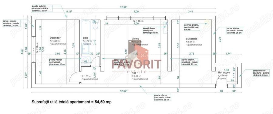 2 camere | centrala proprie | zona excelenta | mobilat si utilat - 11