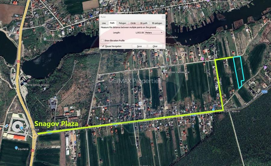 Teren intravilan, 9195 mp, dubla deschidere,Vladiceasca/Snagov - 3