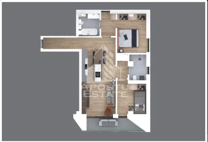 De VÂNZARE apartament 3 camere in bloc nou cu super pozitie - 2