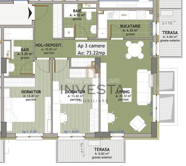 Apartament cu 3 camere in Iris - Ansamblu Exclusivist, imobil nZEB - 1
