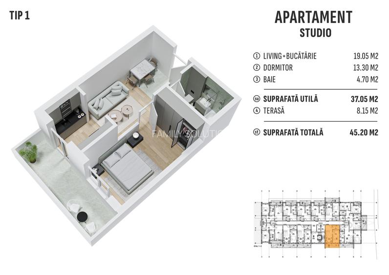 Metrou Berceni -  2 camere studio 45mp – finalizat tva 0% - 2