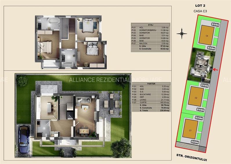 Vila Individuala - Stil Mediteranean - 4 Camere - 3 bai, Teren 235 MP - 1