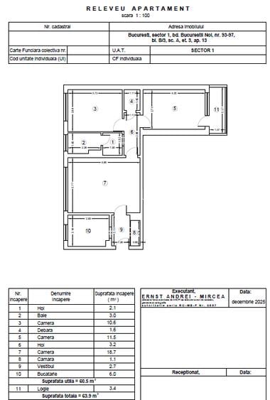 Appartament cu 3 camere, sectorul 1, Bucurestii-Noi, metrou, parc Bazilescu - 8