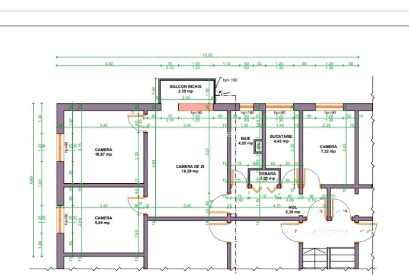 Take Ionescu - Isho(1 min) - 4 camere- Centrala termica - AC - Balcon - 2