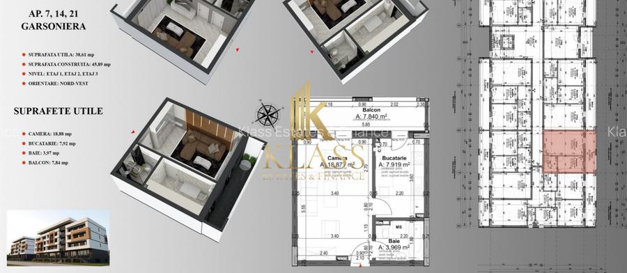 Apartament 2 camere, 63 mp, etaj 1, bloc nou, centrala, parcare, zona Pallady - 4