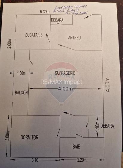 De vanzare apartament 2 cam, 50mp,  – zona Spitalul Judetean Slobozia - 4