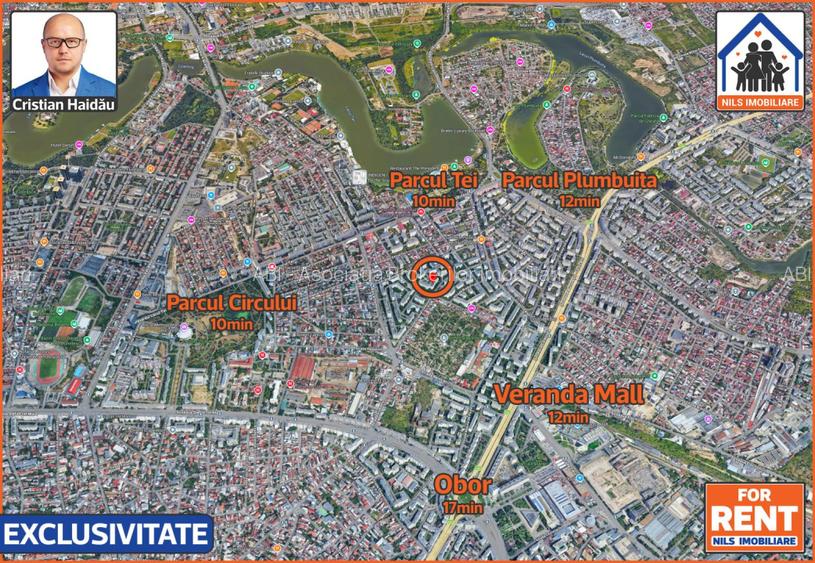 De inchiriat: Apartament 3 camere, 2 bai, balcon | Tei - S2 - 12