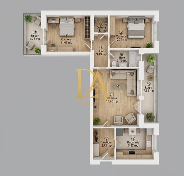 0%Comision 3 CAMERE | CENTRALĂ | BLOC ANVELOPAT | LUJERULUI