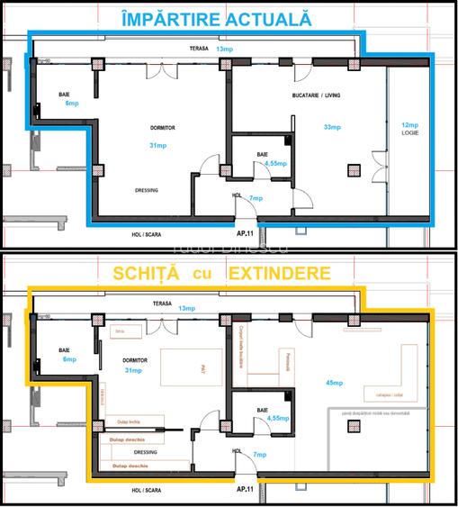 Proprietar, vând apartament str. Plopilor  82m2 + 25m2 - 8