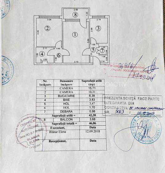 Apartament cu 2 camere, situat la etajul 3, in cartierul Mazepa 2! - 9